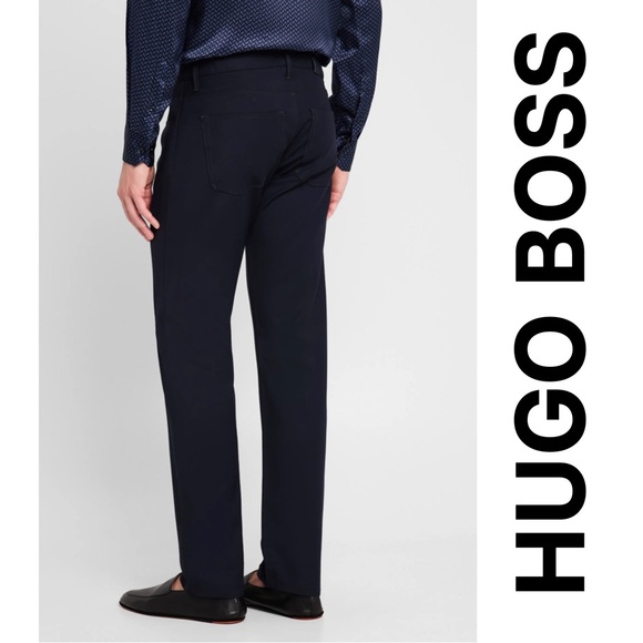 HUGO BOSS MEN'S SLIM-FIT TROUSERS in DARK BLUE COLOR - Picture 3 of 16